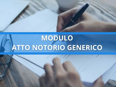 modulo atto notorio generico