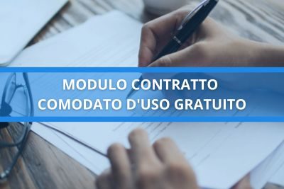 modulo contratto comodato d'uso gratuito