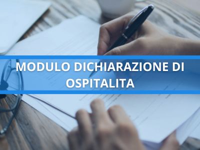 modulo dichiarazione di ospitalita