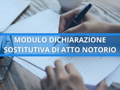 modulo dichiarazione sostitutiva di atto notorio