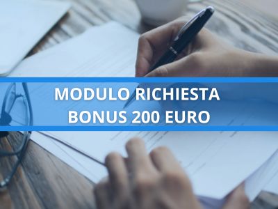 modulo richiesta bonus 200 euro