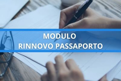 modulo rinnovo passaporto