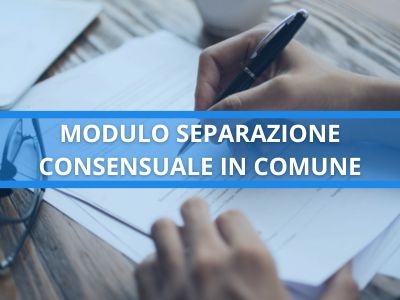 modulo separazione consensuale in comune